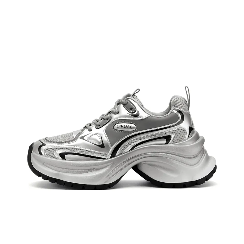 D:FUSE SCANDINAVIA Cushioned Slip-Resistant Abrasion-Resistant Low-Top Chunky Sneakers Women's-1