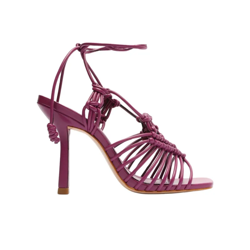 Schutz Adin Strap Sandals 11cm Women's Bright Purple-1