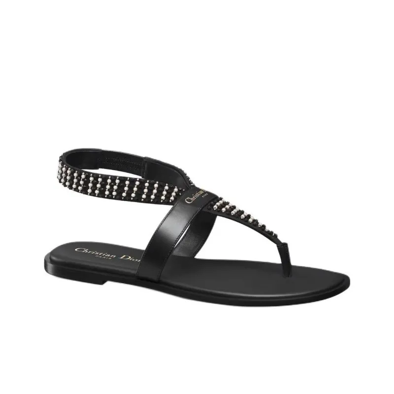DIOR Eclat One Strap Sandals Women's Black-2