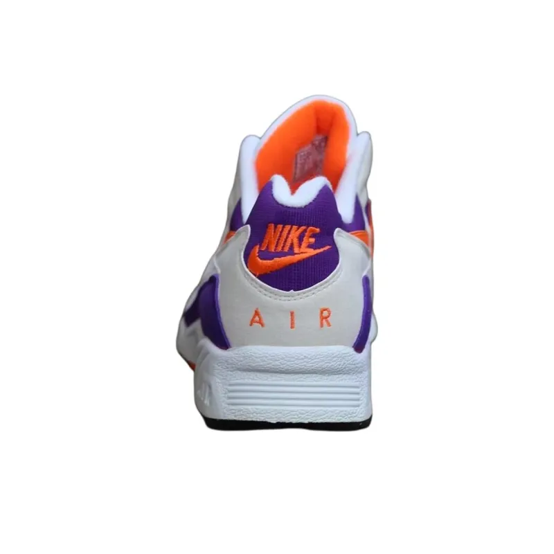 Nike Air Icarus Anti-Slip Wear-Resistant Low-Top Basketball Shoes Unisex White Orange Purple-3