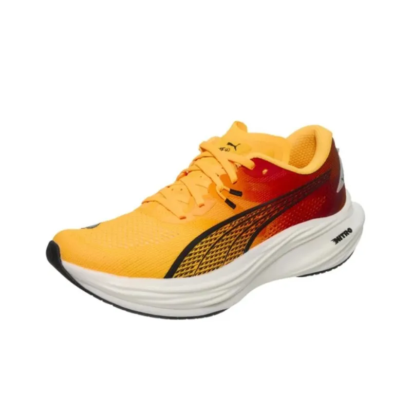 PUMA Deviate NITRO 3 Cushioned Slip Resistant Low Top Carbon Plate Casual Running Shoes Men's Yellow-2