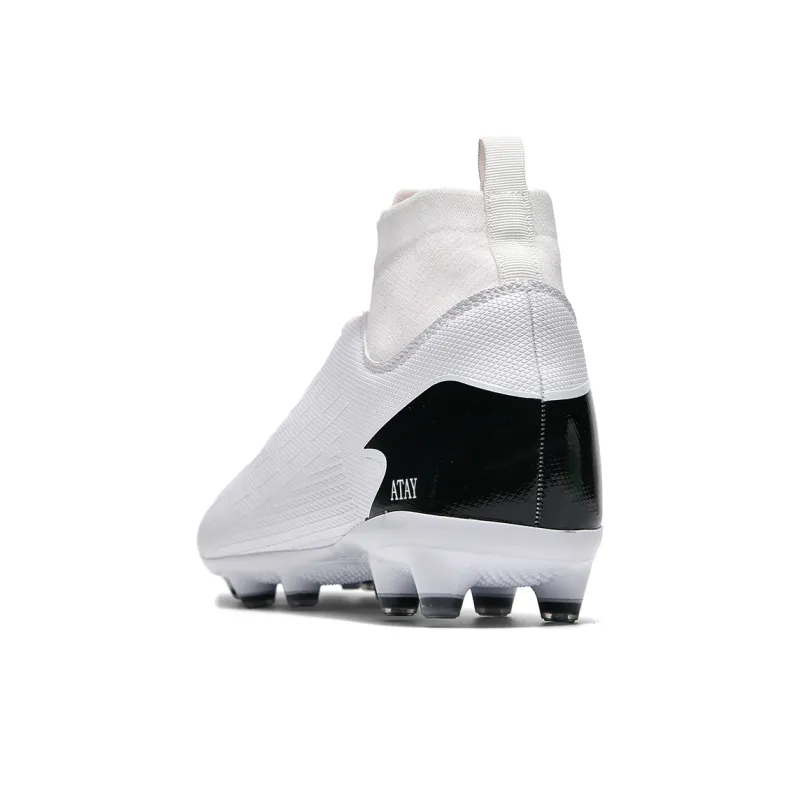 ATAY Anti-Slip Wear-Resistant Soccer Shoes Unisex White-3