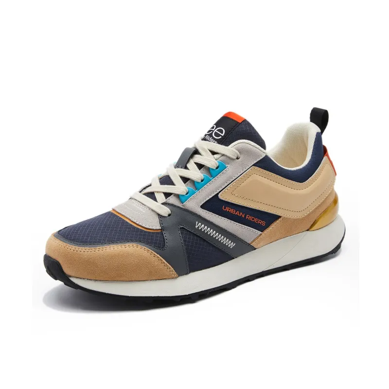 Lee Casual Shoes Men Low Top Light Gray/Dark Blue/Chocolate-7