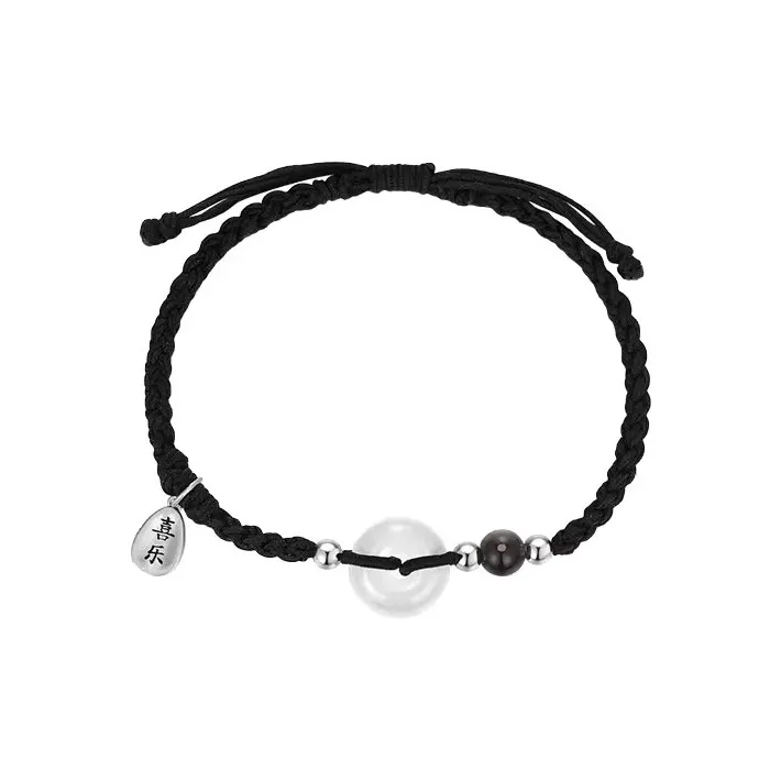 ZHOUBAIFU Chalcedony Jade Bracelets Unisex-0
