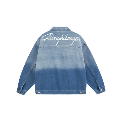 BENGEN Denim Jackets Unisex Blue Sky White Cloud