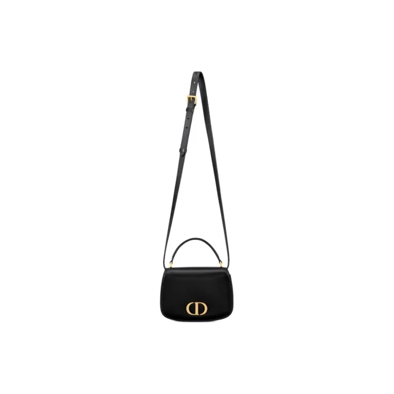 DIOR 30 Montaigne Cow Leather Shoulder Bag Crossbody Bag Handbag Medium Size Women's Black-1
