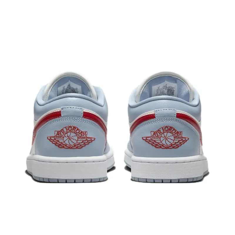 JORDAN 1 Low Blue Whisper Dune Red Women's-4