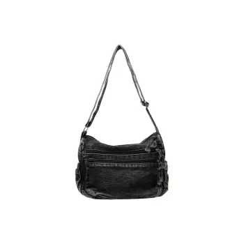 DALO Denim Crossbody Bag, Shoulder Bag Women's Dark Tea/Light Blue/Dark Blue