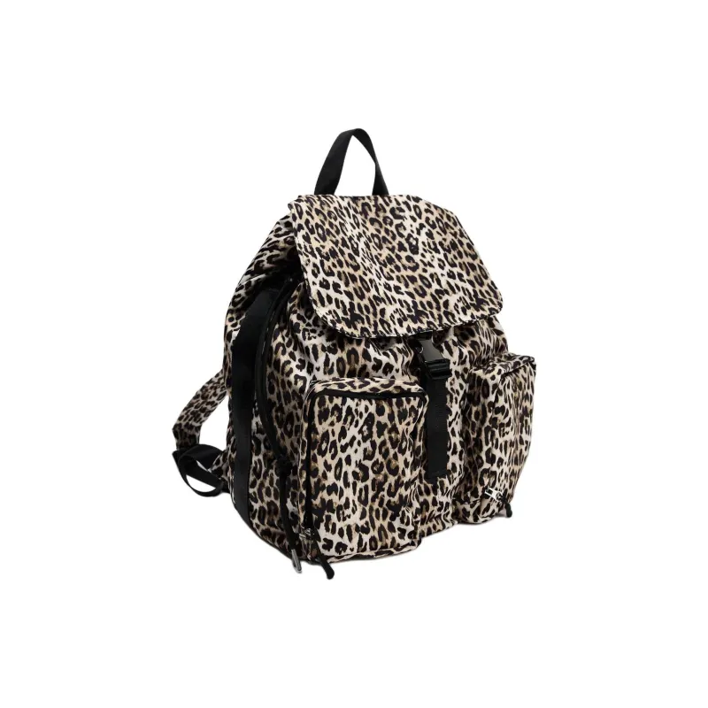 ZARA Polyester Backpack Large Size Women's Brown & Black-1