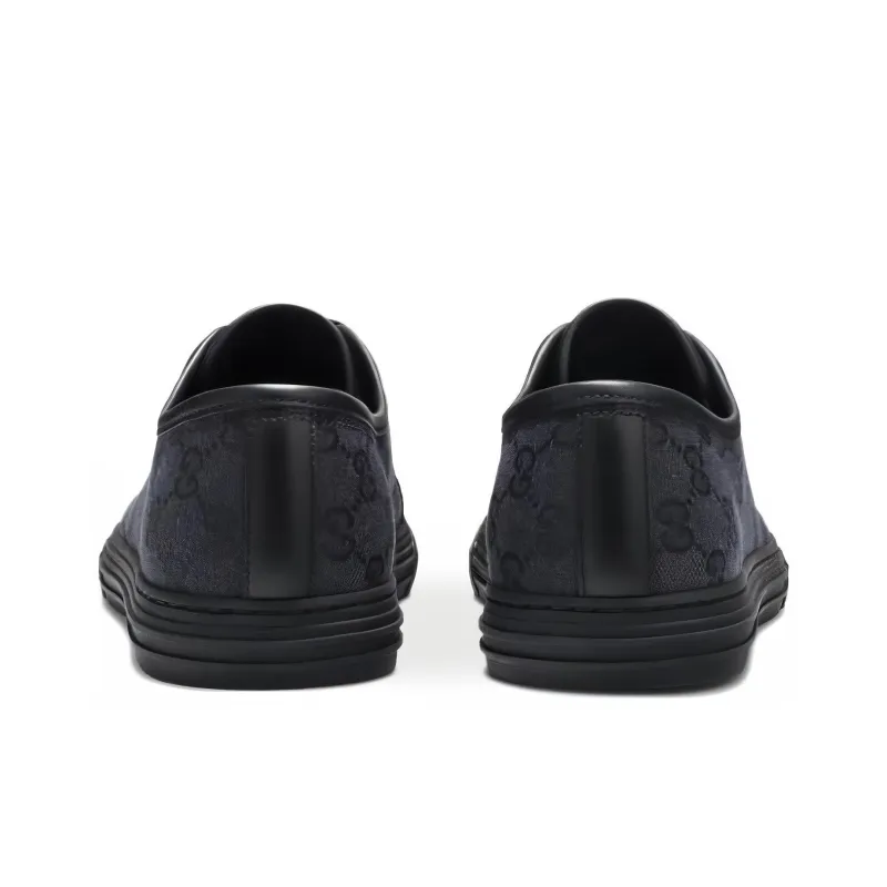 GUCCI GG Canvas Low Sneakers Grey Black-3