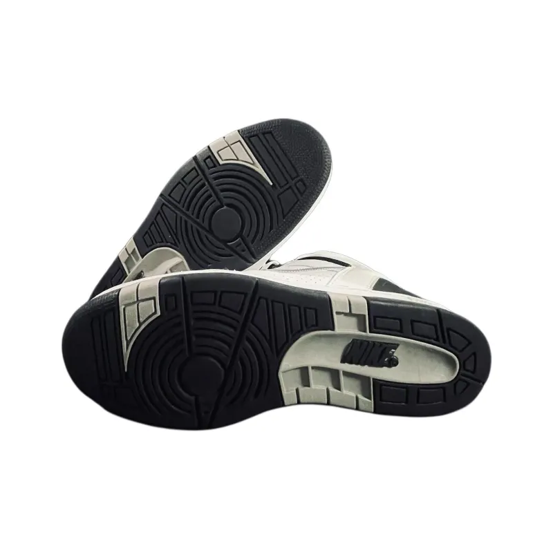 Nike Air Force 2 Anti-Slip Wear-Resistant High-Top Basketball Shoes Men's White Black-3