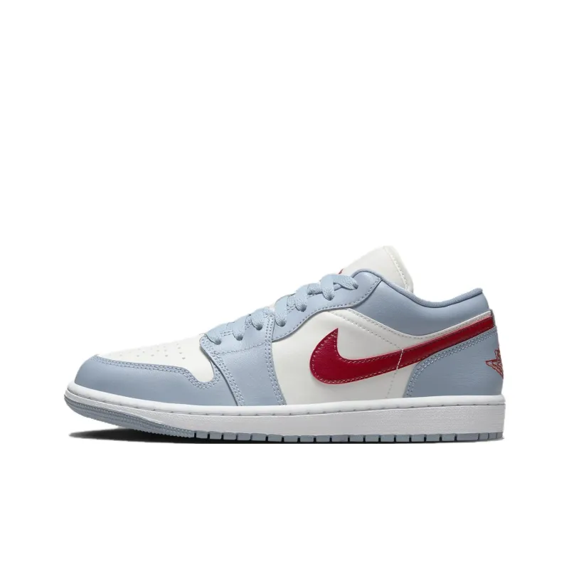 JORDAN 1 Low Blue Whisper Dune Red Women's-0