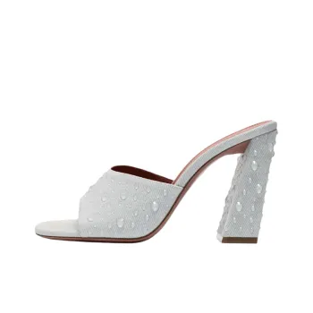 AMINA MUADDI Slide Slippers 9.5cm Women's White