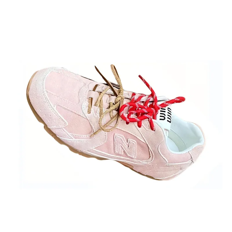 New Balance x MIU MIU NB 530 Slip Resistant Low Top Casual Shoes Unisex Pink-2