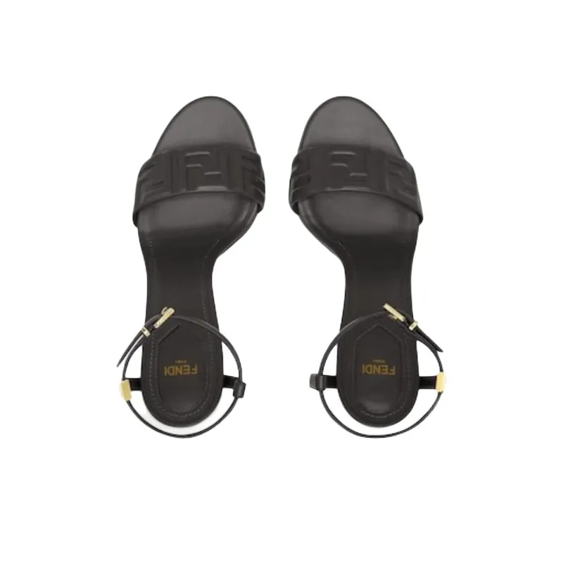 FENDI Dolphin Logo Embossed Ankle Strap Sandals Women's-3