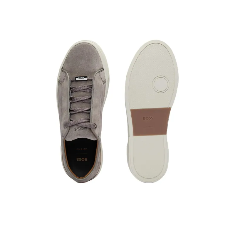 HUGO BOSS Gary Low-Top Skateboard Shoes Men's Gray-4