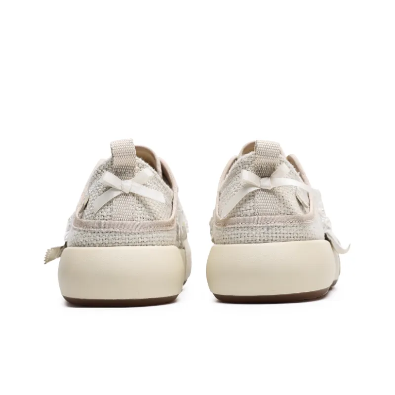 Angelmi Breathable Low Top Casual Shoes Women's Milk White-3