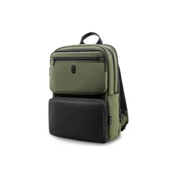 ECHOLAC Fabric Backpack Medium Size Men's Deep Forest Green/Phantom Black