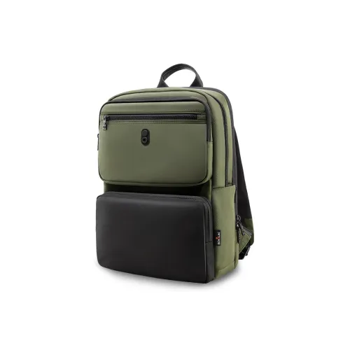 ECHOLAC Fabric Backpack Medium Size Men's Deep Forest Green/Phantom Black