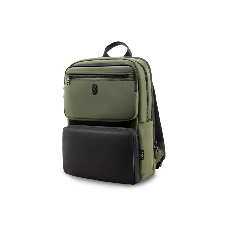 ECHOLAC Fabric Backpack Medium Size Men's Deep Green/Phantom Black-0