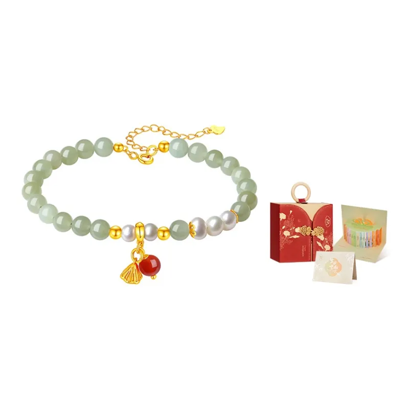 MAMADESHOUHU Hetian Jade Bracelets Pale Greenish White Jade Women's-3