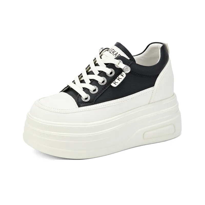 KEKAFU Cushioning Support Height Increasing Low-Top Casual Shoes Women's-12