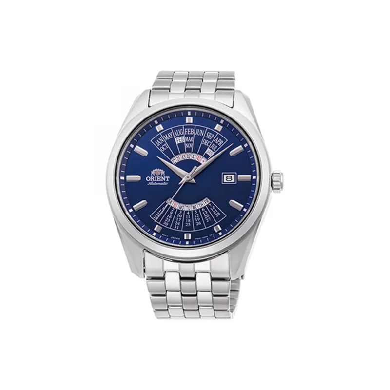 ORIENT Automatic Mechanical Movement Stainless Steel Metal Strap Watch Men's Watches Blue Dial-0