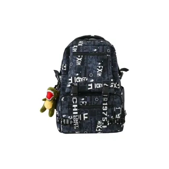 Travel Nylon Backpack Unisex Black/Dark Blue/Royal Blue/Green