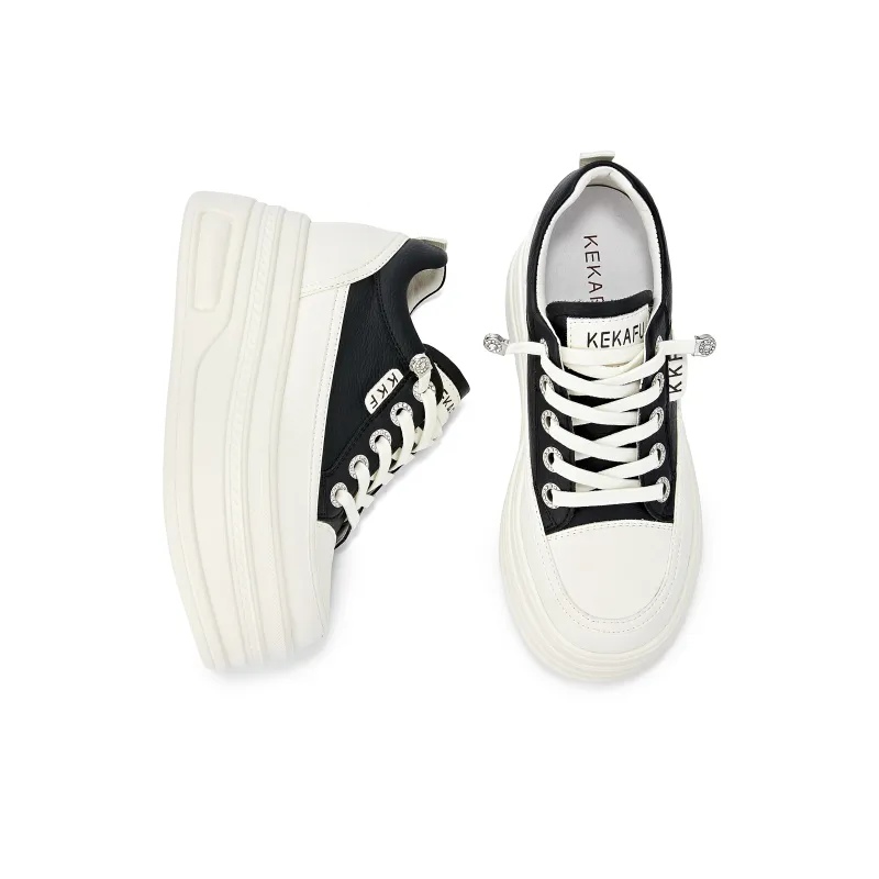 KEKAFU Cushioning Support Height Increasing Low-Top Casual Shoes Women's-14