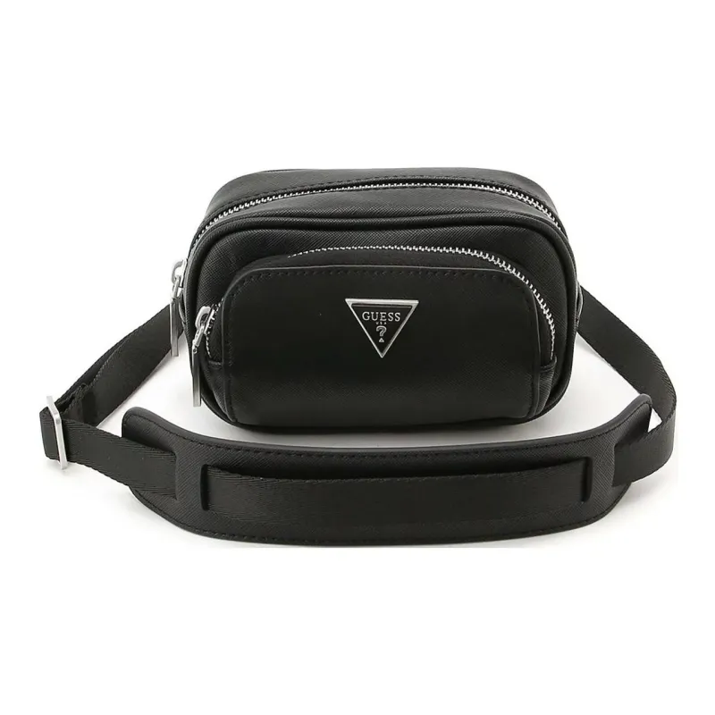 GUESS Polyurethane Crossbody Bag Shoulder Bag Medium Size Men's Black-2