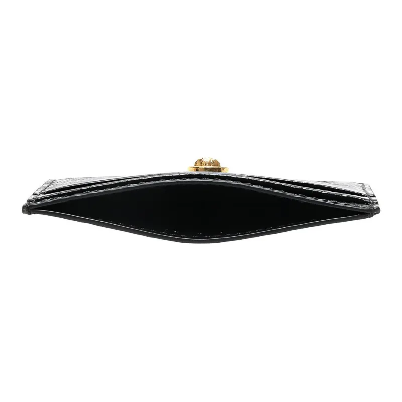 FANSIZHE Leather Card Holder Card Holder Unisex Black-4