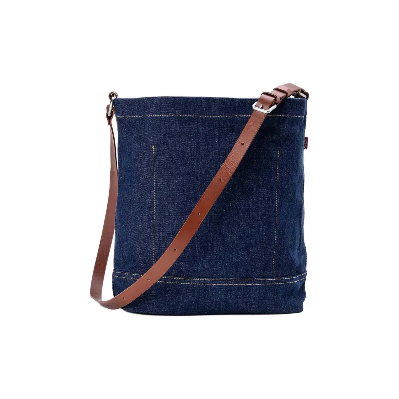 Levi's 100% Cotton Bucket Bags Shoulder Bags Regular Women's Washed Blue-1