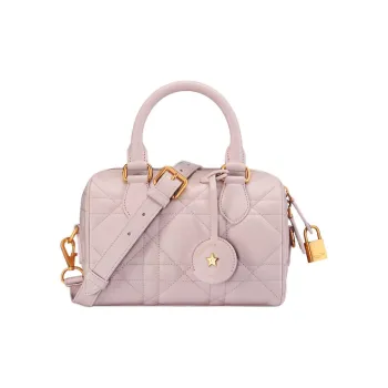 DIOR Calfskin Portable Crossbody Bag, Shoulder Bag Trumpets Women's Light Pink
