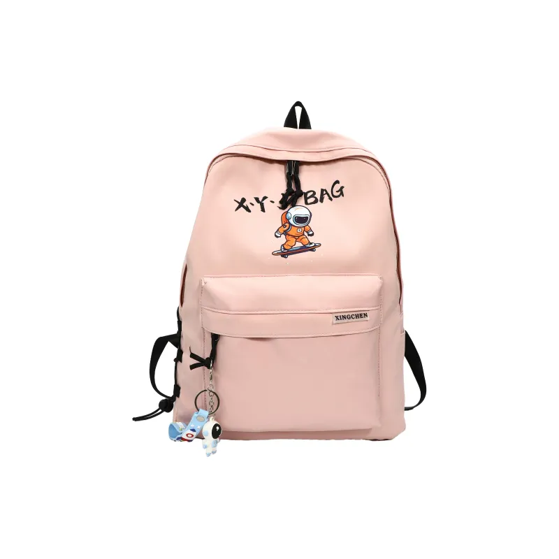 OURFUN Nylon Backpack Regular Women's Black/White/Pink/Light Green/Lake Blue-6