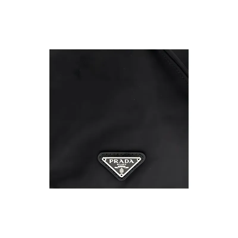 PRADA Nylon Makeup Bag, Toiletry Bag, Bucket Bag, Handbag Small Size Unisex Black-4
