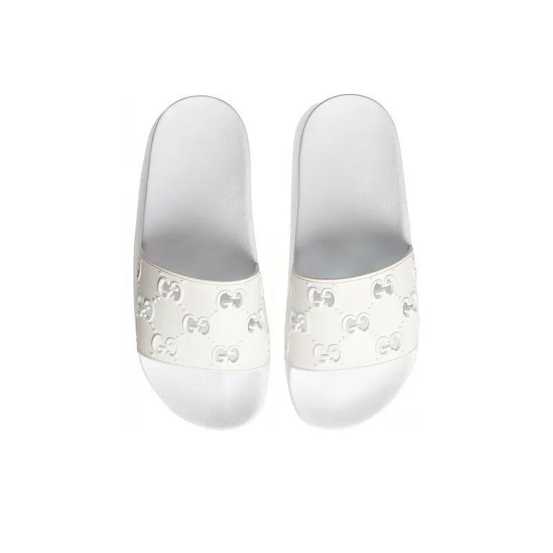 GUCCI Women's Rubber Gg Slide 'White' Women's-3