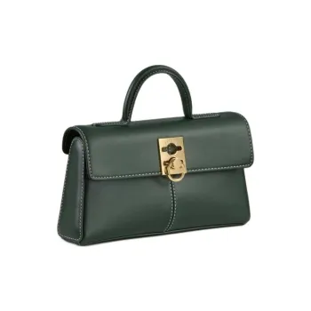 CAFUNE Cow Leather Shoulder Bag Crossbody Bag Women's Forest Green