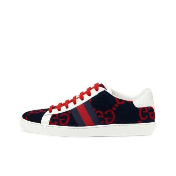 GUCCI Women's Ace Gg Terry Cloth 'Blue Red' Women's