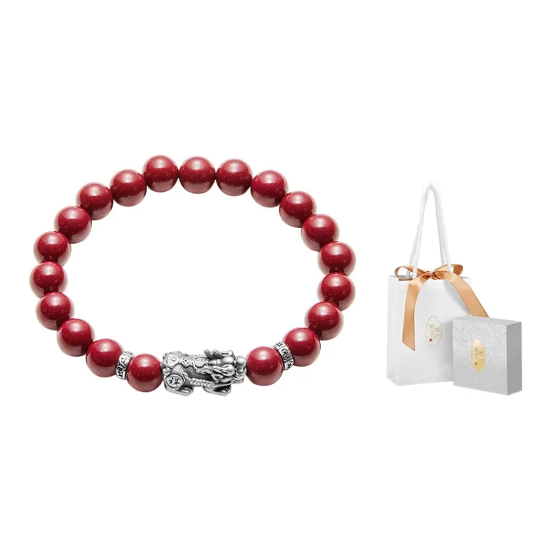 MAMADESHOUHU Reconstructed Cinnabar Bracelets Women's-2
