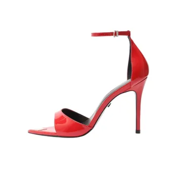 Schutz Pamela Strap Sandals 10cm Women's Red