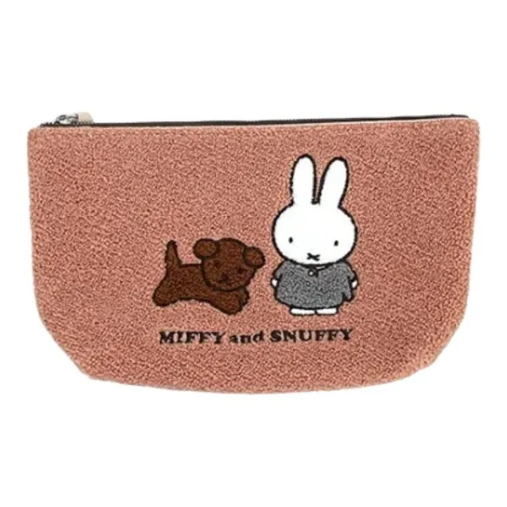 Miffy Acrylic With Cotton Coin Purse Clutch Women's Brown-1