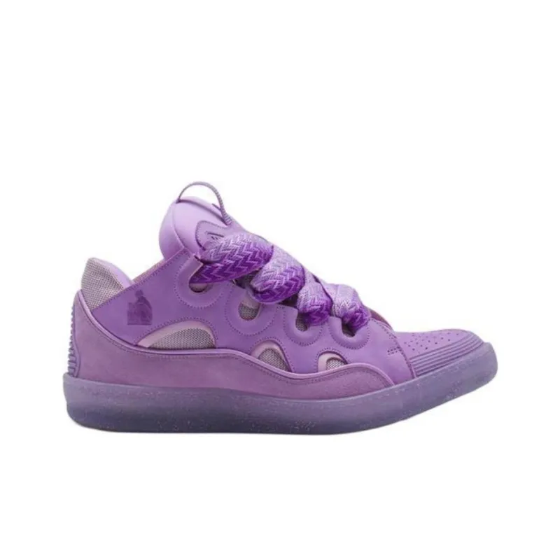 Lanvin Curb Low Top Skateboard Shoes Men's Light Purple-1