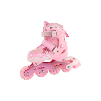 Disney Strawberry Bear Series Roller Skate Set, Inline Skate Plastic, Aluminum Alloy Kids' Pink