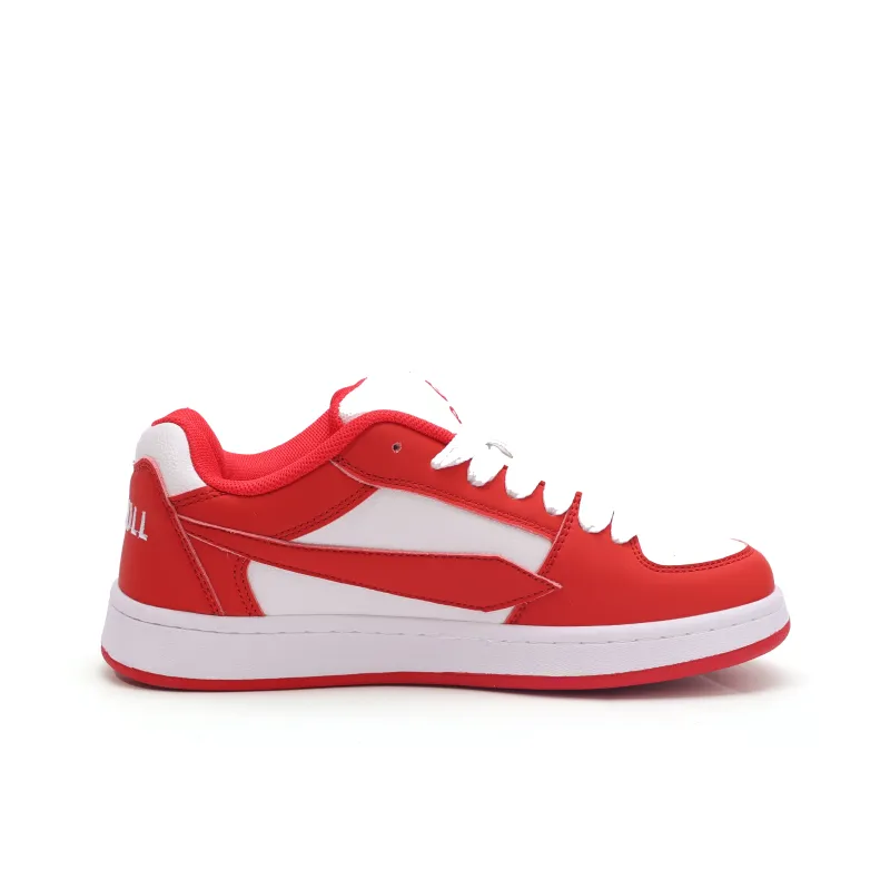 GLO BULL Skateboard Shoes Unisex Low Top White Red-1