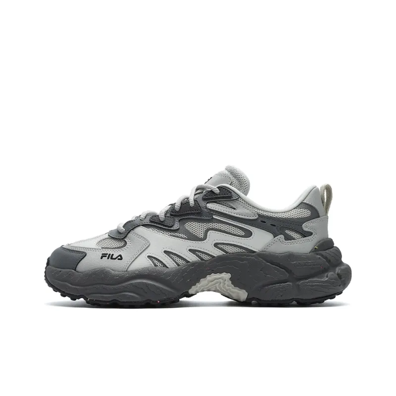FILA Fern Anti Slip Wear Resistant Low Top Casual Shoes Men's Feather Gray/White Jade Gray-0