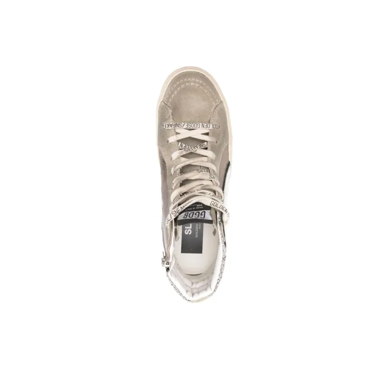 Golden Goose Mid Top Skateboard Shoes Women's Light Brown-4