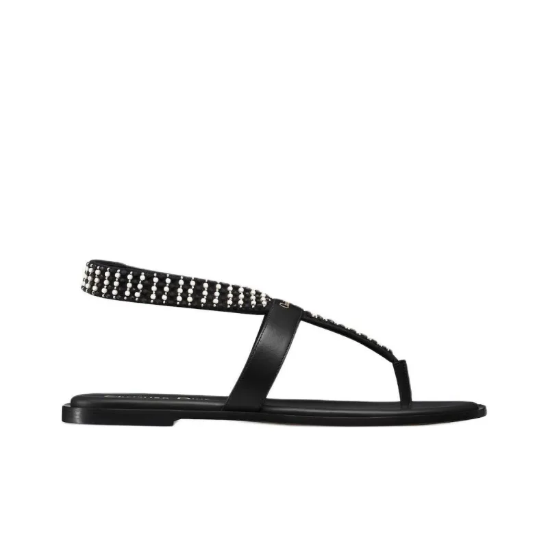 DIOR Eclat One Strap Sandals Women's Black-1