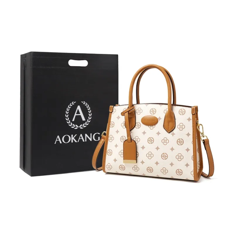 AOKANG PVC Tote Handbag, Crossbody Bag Medium Size Women's Multicolor-2
