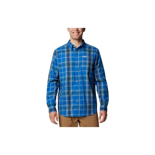 Columbia Shirts Men Mountain Blue