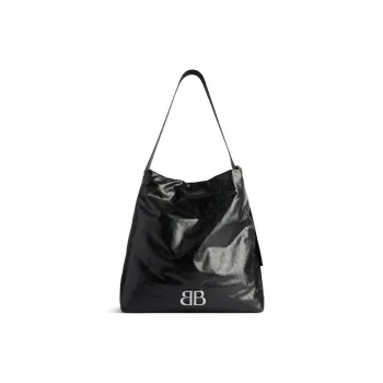 Balenciaga Logo Plaque Large Shoulder Bag